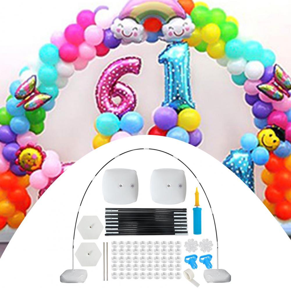Balloon Arch With Fiber Pole Water Bag Base Display Stand