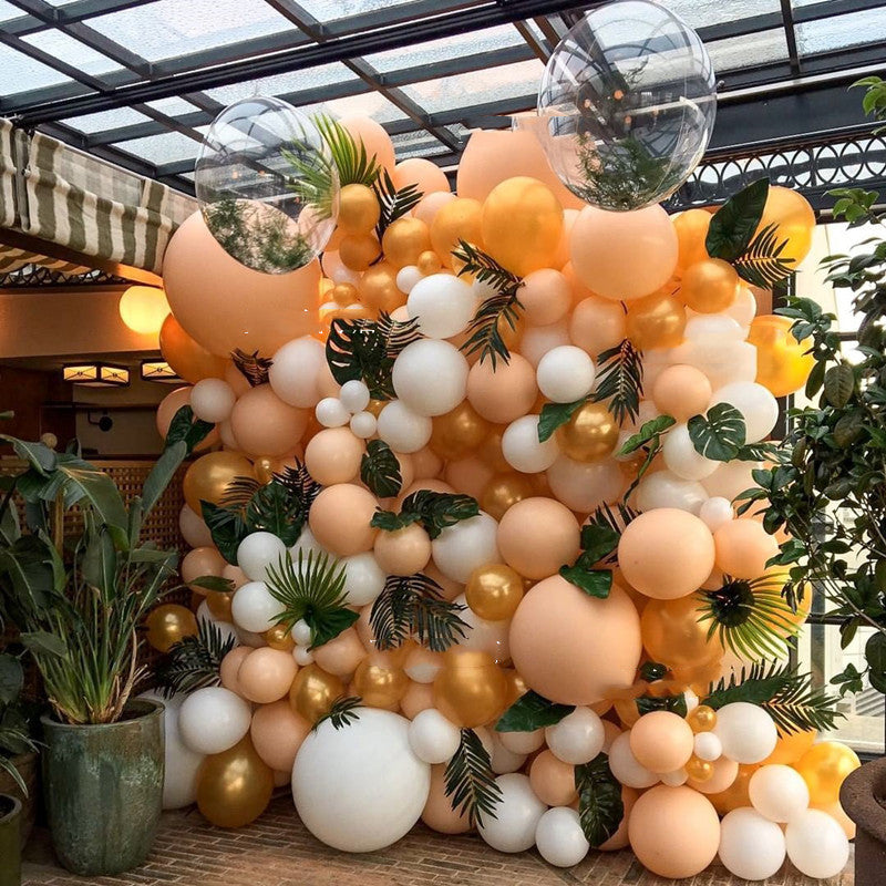 Red Macaron & Maca Orange Balloons