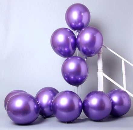 Metal Me Purple, Gold & Black Balloons