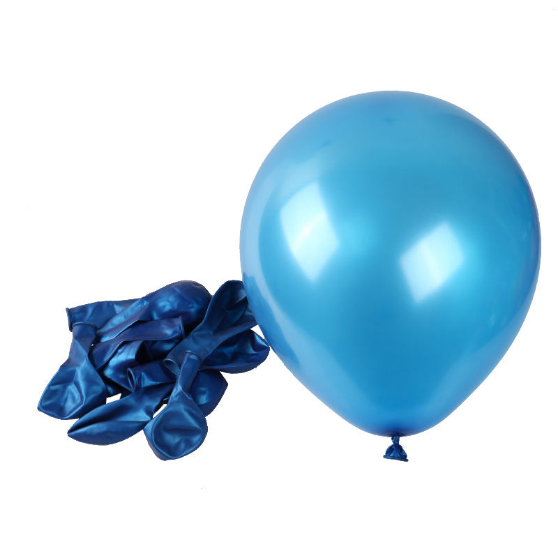 Various Color 10 inch, 10 PCS. Round Pearlescent Latex Balloons