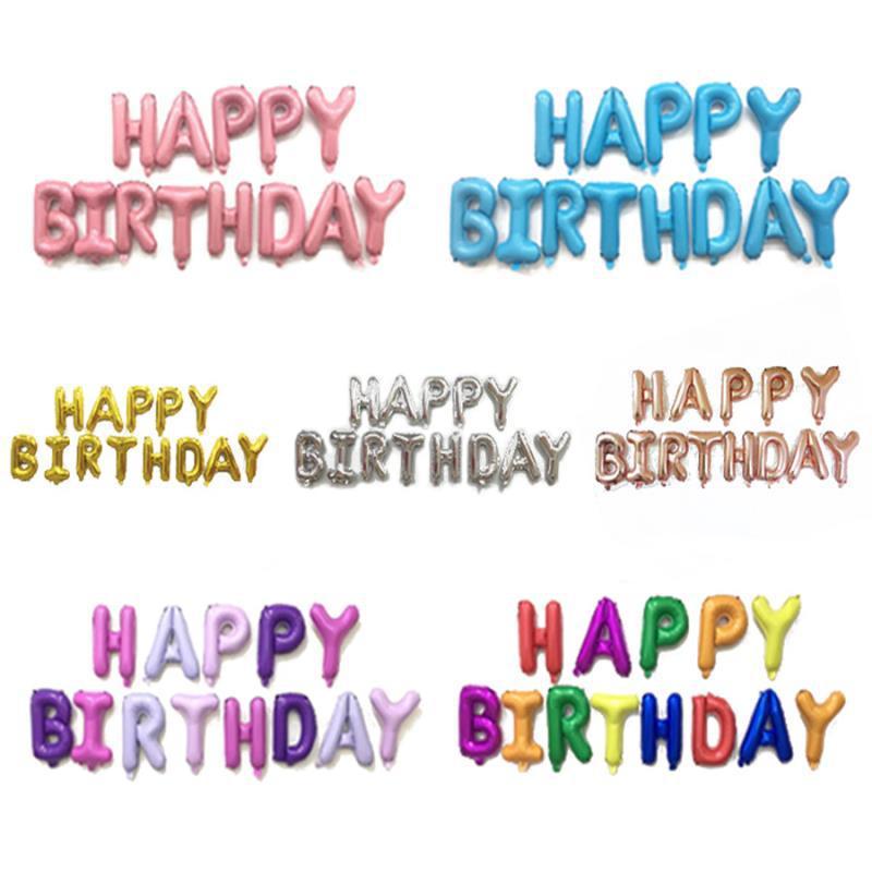 Multi Aluminum Happy Birthday Set
