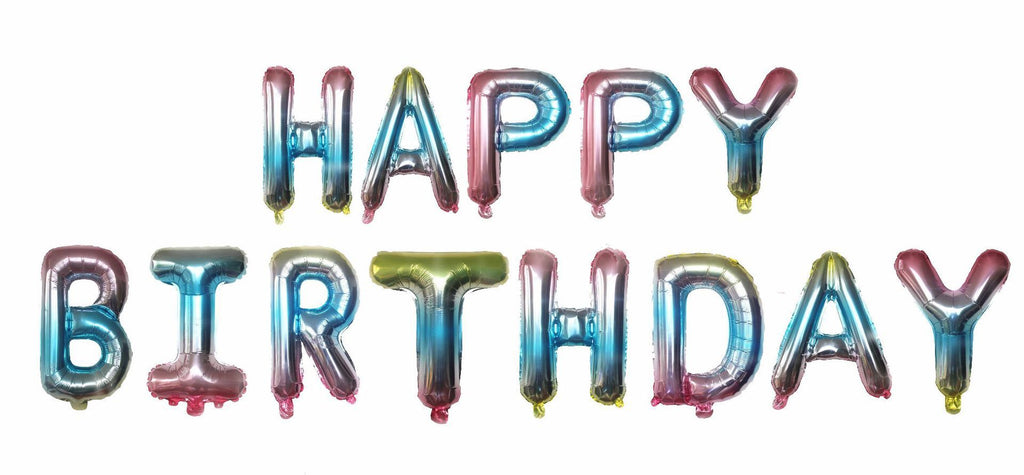 Multi Aluminum Happy Birthday Set